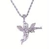 Light Luxury  Niche Avenging Machine Gun Angel Necklace Pendant Punk Hip Hop Creative Trend Party Couple Gift Accessories