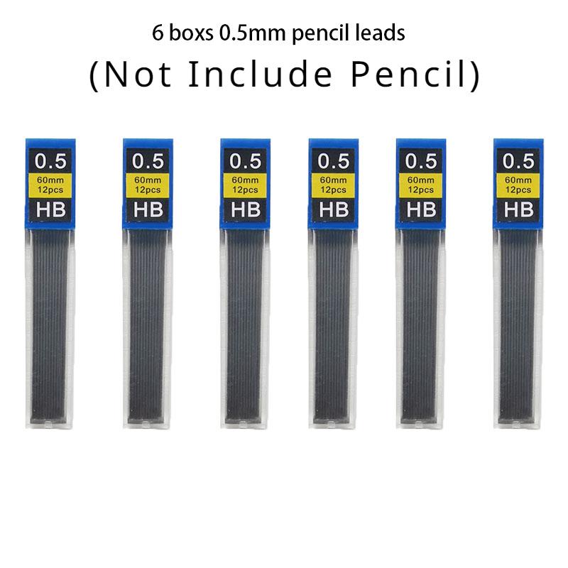 Metal Mechanical Pencil 0.3/0.5/0.7/0.9/1.3/2.0mm Drawing Automatic HB Pencil Set with Leads Office School Writing Art Supplies