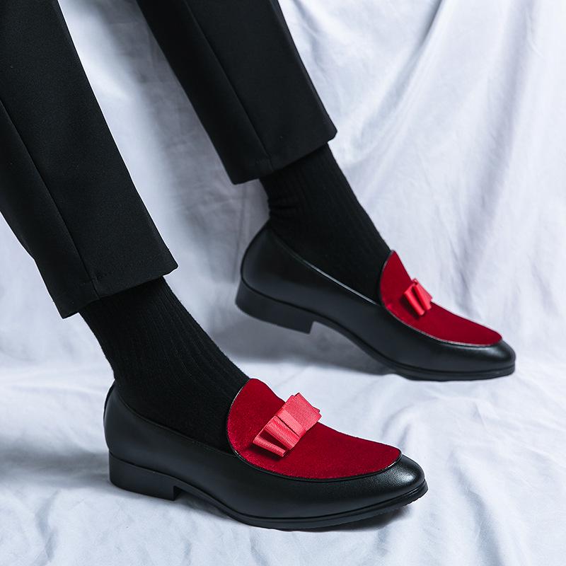 Men's Plus Size Pointed Toe Slip-on Leather Shoes for Formal, Business, Casual, or Wedding Events