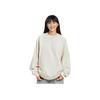 Li Ning Fitness Series Solid Color Round Neck Knitted Pullover Sweatshirt Women Sweatshirt Gravel-Gray AWDU110-1