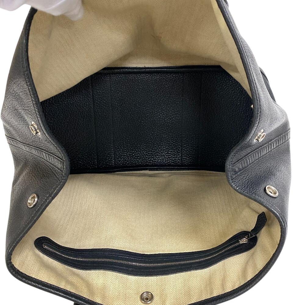HERMES Shoulder Negonda leather Garden party PM Tote Bag black leather Women Used