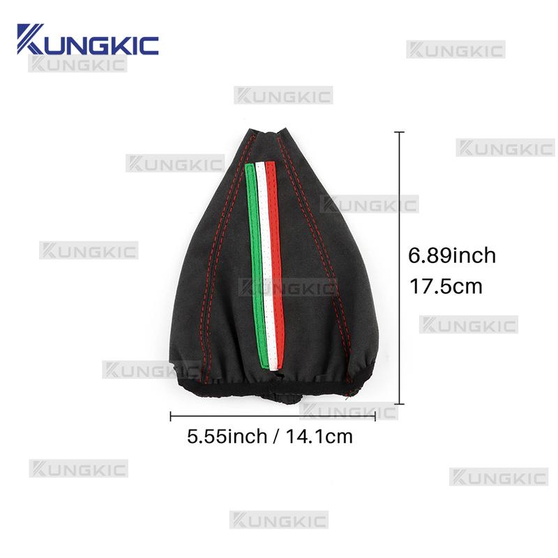 Suede For Fiat 500 2011-2024 Abarth 595 695 2016 2017 2018 2019 2020 2021 2022 2023 2024 Gear Shift Boot Manual Shifter Cover