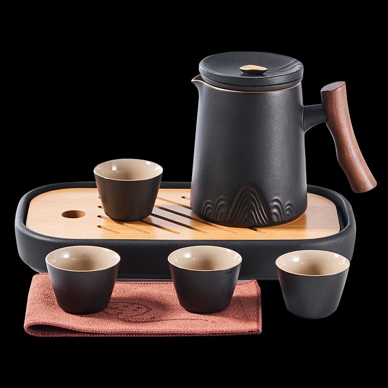 

Chinese Elegant Black Pottery Tea Set