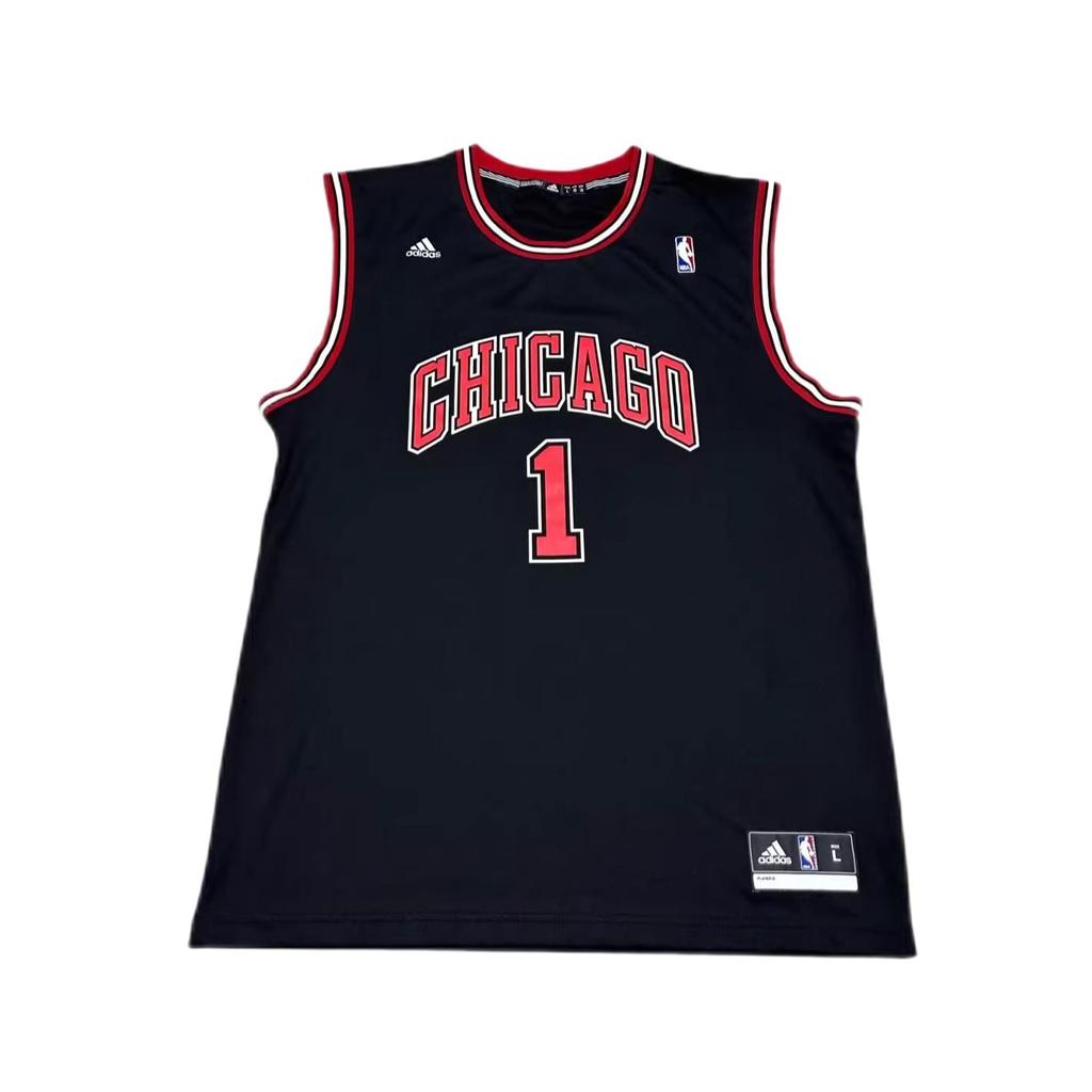 Adidas X NBA Collaboration Chicago Bulls Rose 1 Away Pullover Crew Neck Sleeveless Basketball Jersey Unisex jersey Black 7818A-3B5-AEB1062