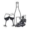 Hollow Out Metal Wine Wall Art Black Wine Letter Wall Decor Wine Themed Wall Decor  Patio
