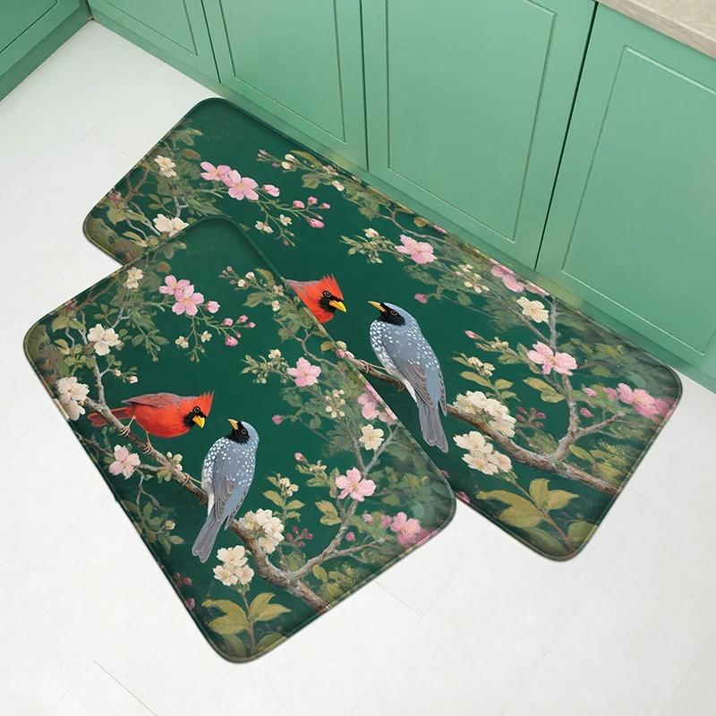 Cute High Mountain Cow Pattern Kitchen Absorbent Door Mat Soft and Comfortable Entrance Mat Bedroom Floor Mat Bathroom Carpet