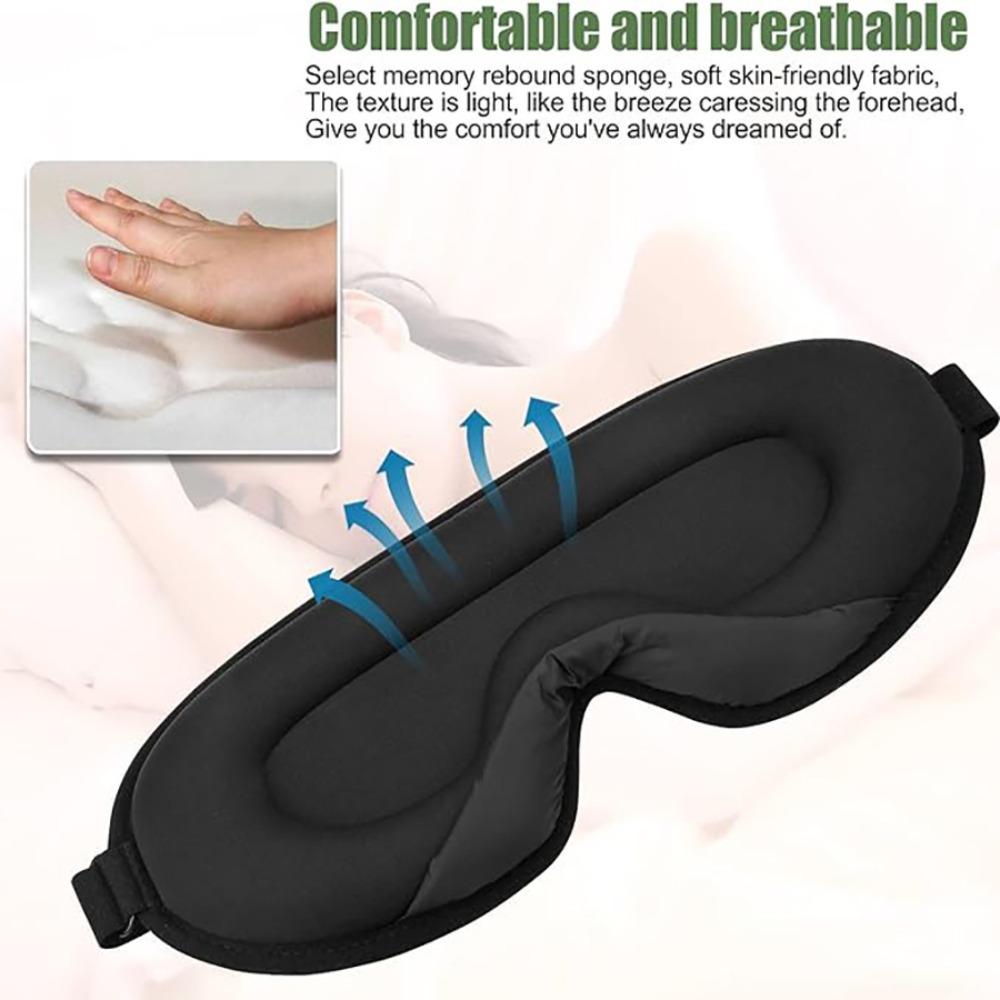 Breathable Blackout Eye Mask Memory Foam Travel Eye Mask Portable 3D Eye Mask  Sleep