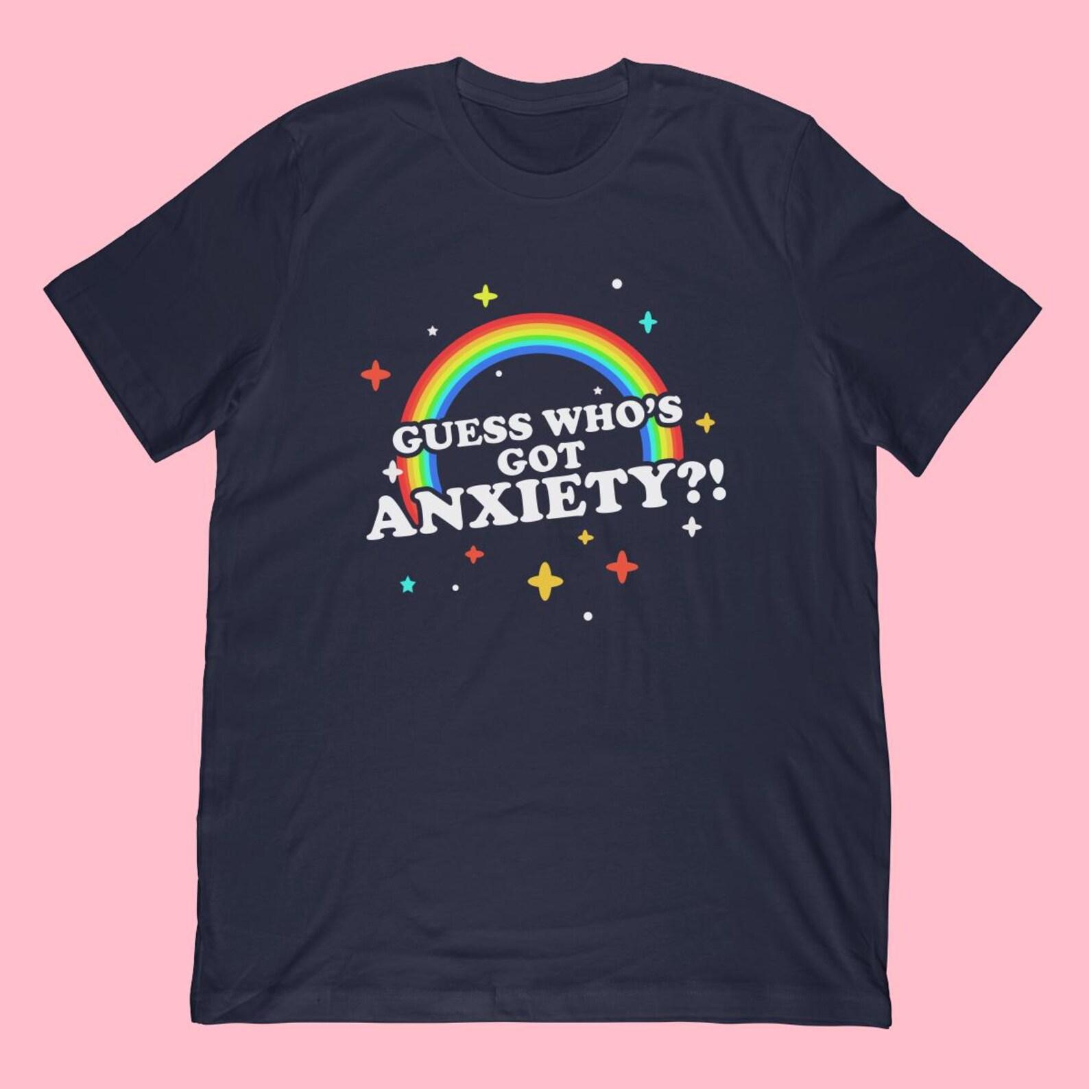 Anxiety Rainbow T-Shirt | Mental Health Awareness, Introvert Shirt 2XL