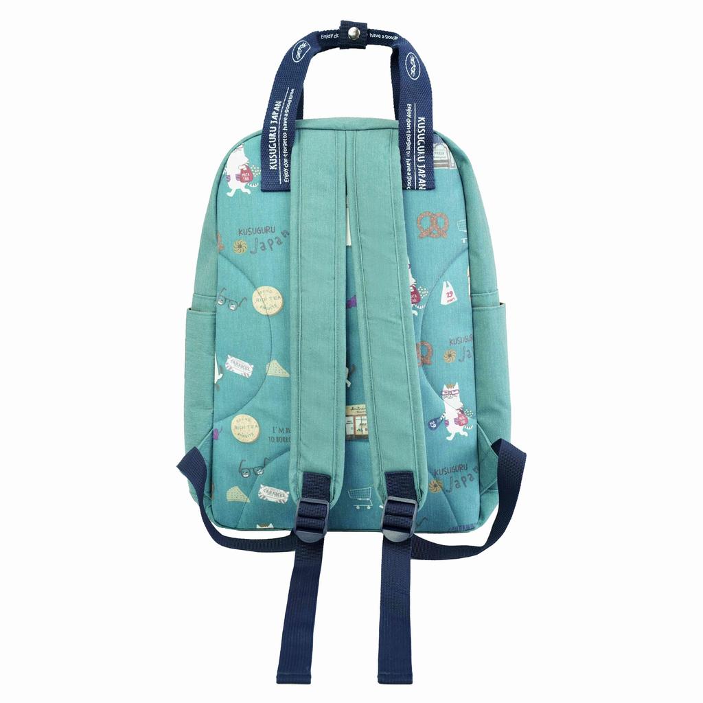 Kusguru Japan Nekomaruke Rucksack, Damen, 258515, Blaugrün, Mittel