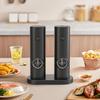 Adjustable Electric Pepper Grinder with LED Light Automatic Ceramic Spice Mill for Fine and Coarse Grinding