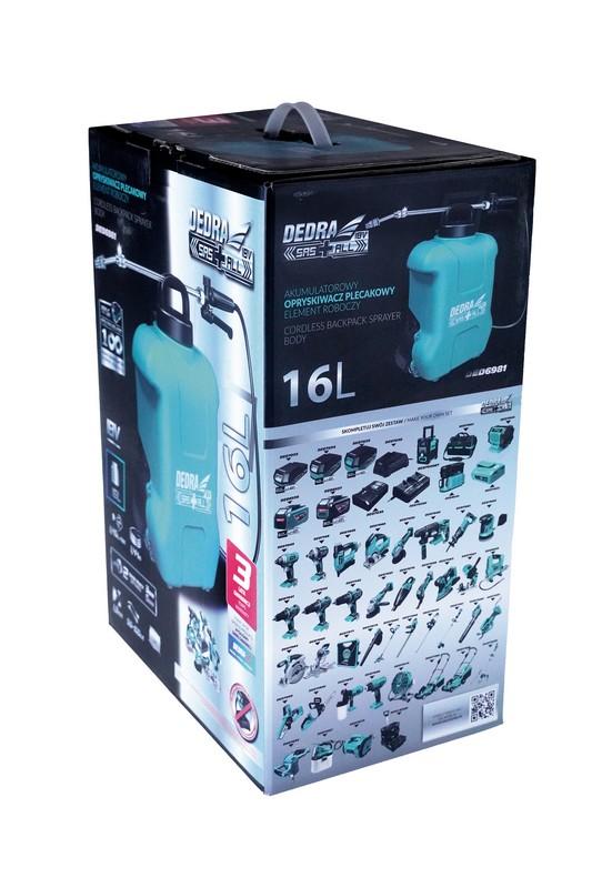 Battery Backpack Sprayer 18V 16L 0*Ah Sas+All - Ded6981
