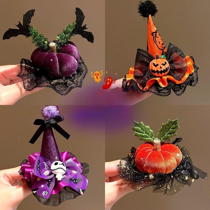 New Halloween hairpin Pumpkin ghost hairpin children adult funny holiday hairpin party headdress