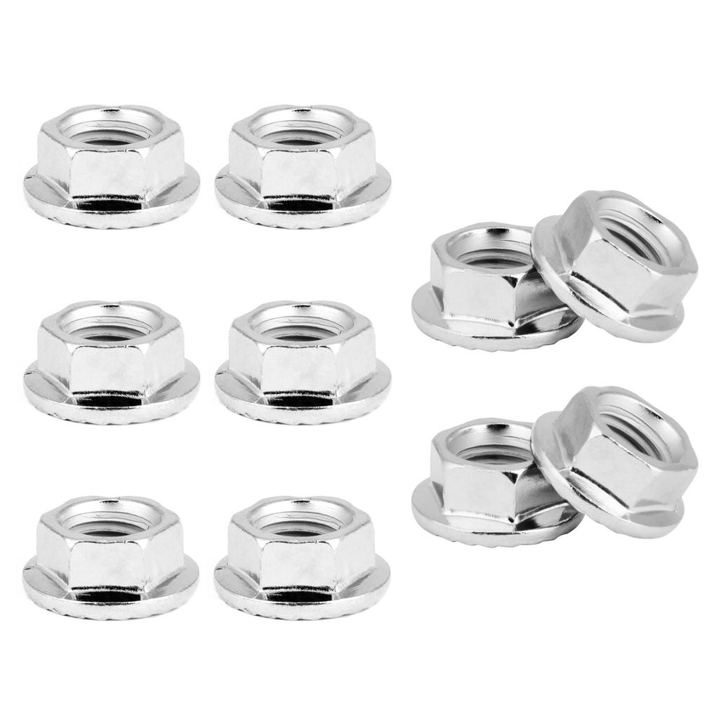 10PCS Fine Thread Hex Hexagonal Nut Flange Nuts Fastener with Pad Hex Flange Nut