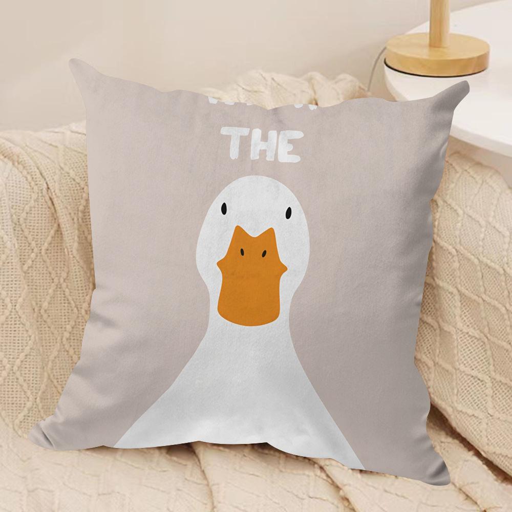 

What the Duck Printed Art Cushion Cover Soft Plush Throw Pillow Cover DoubleSided Printed Cushion Case Sofa Home Decor 30x30cm
