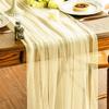 Semi-Sheer Gauze Tulle Sheer Table Runner Elegant Tulle Boho Rustic Gauze Tablecloth DIY Chiffon Table Runner Party Table Decor