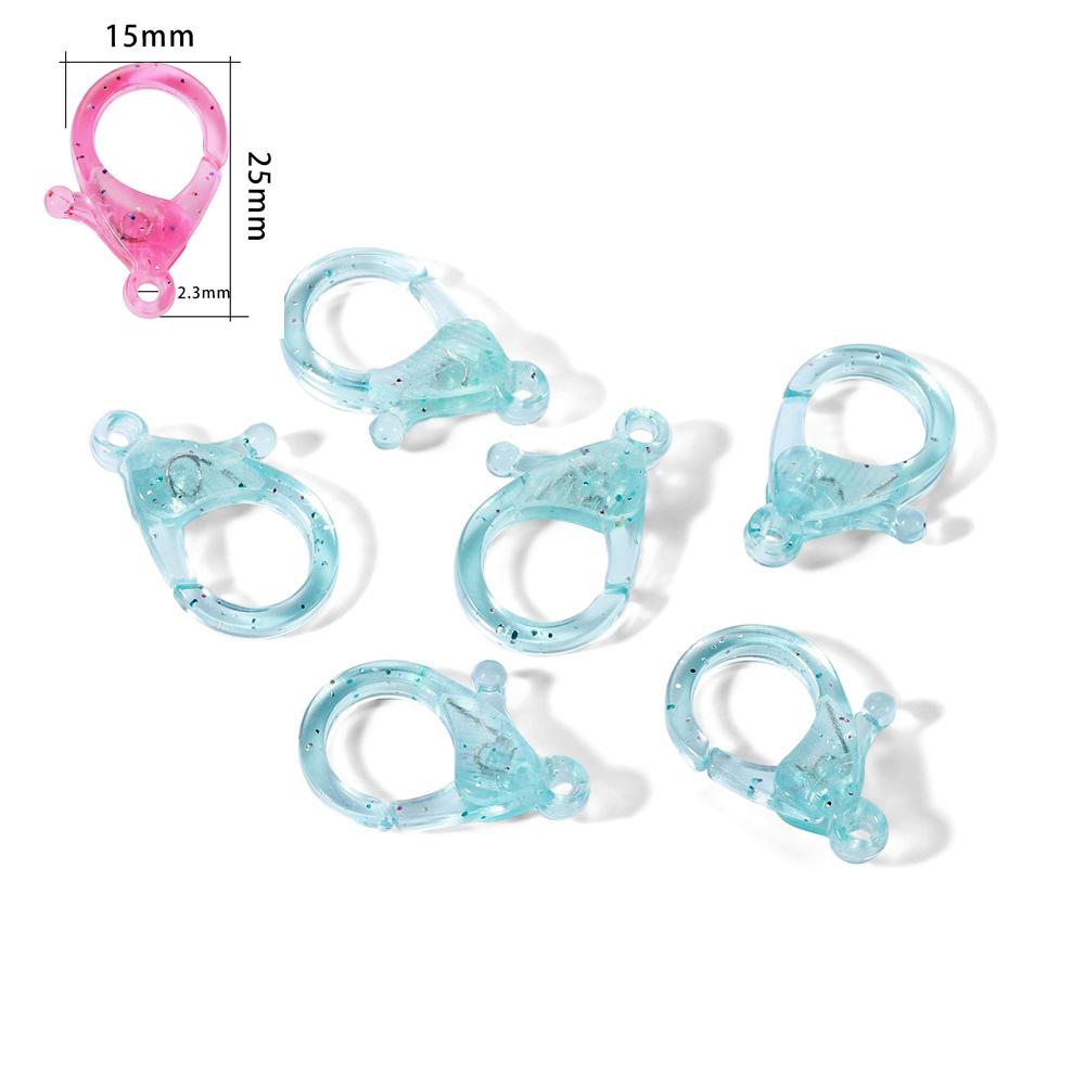 30Pcs/Lot Transparent Plastic Lobster Clasp Hook Key Chain Clips Connector For Key Chain DIY Jewelry Making Supplies Accessories