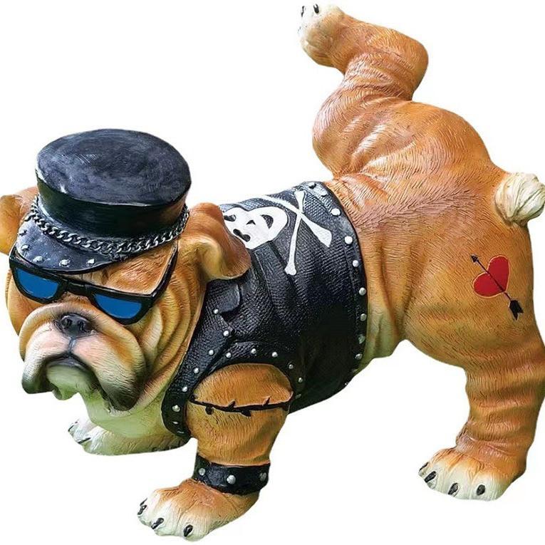 

Крутые садовые статуи пиратских собак, наружный декор, креативные садовые гномы из смолы, забавные статуи собак для патио, украшение двора, подарок на новоселье в саду One Size