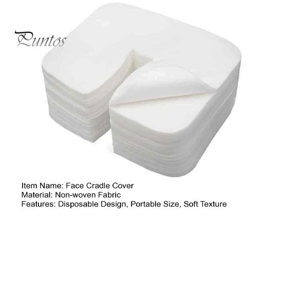 100Pcs Face Cradle Cover Disposable Massage Headrest Non-woven Cover Soft Portable Massage Table Chair SPA Bed Face Rest U-shaped Cover
