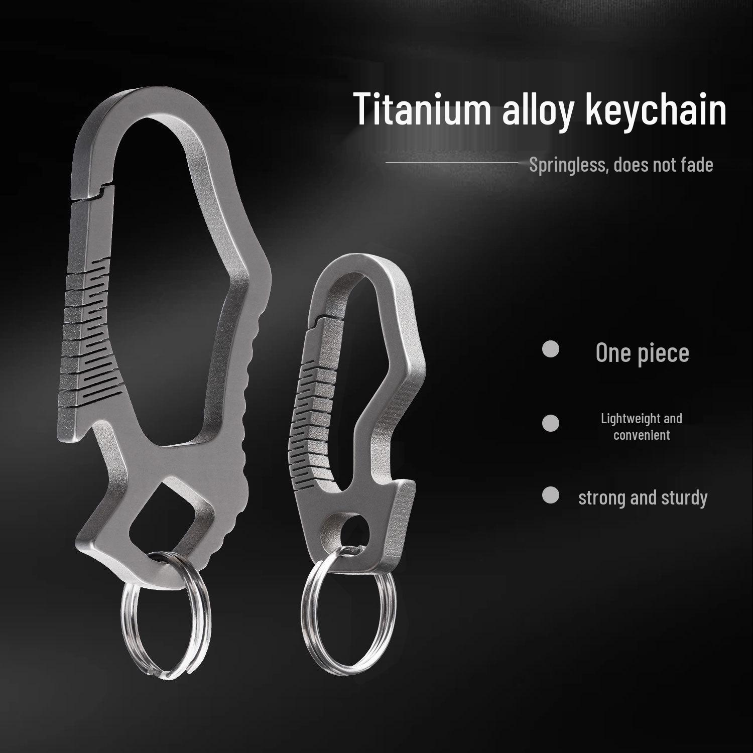 

Титановая мини-пряжка для ключей с эластичным крючком, фонарик для мужского пояса Small