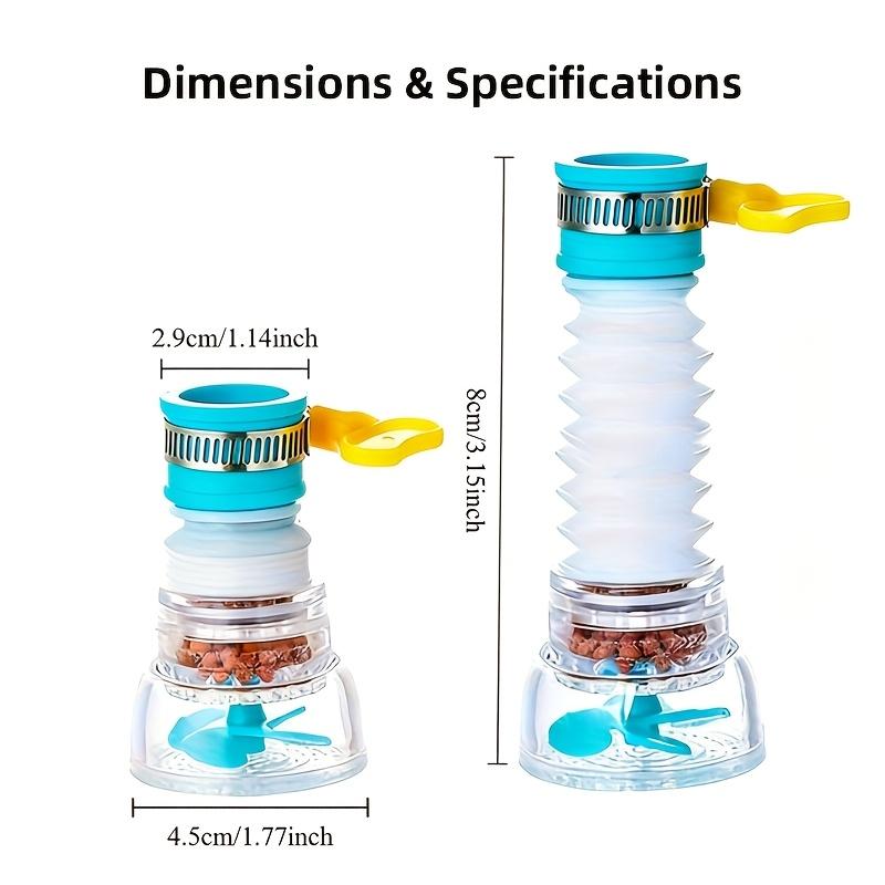 Universal Durable 22/24mm Extendable Faucet Adapter with Filter, 360 Rotating Easy Install Anti-Splash for Kitchen Bathroom