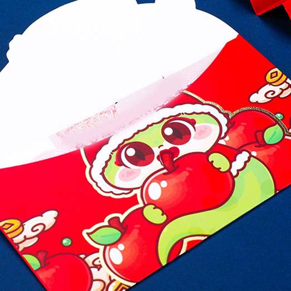 4Pcs Paper New Year Money Pocket Cartoon Lucky Money Bag Cute Hongbao  for Home