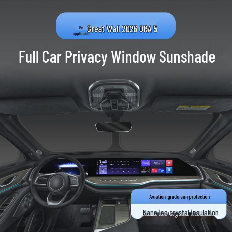 Sunshade Heat Insulation for Great Wall ORA 5 - Car Window Sun Protection & Privacy