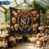 Party Backdrop Birthday 80Th Photo Booth Background Front Door Decor