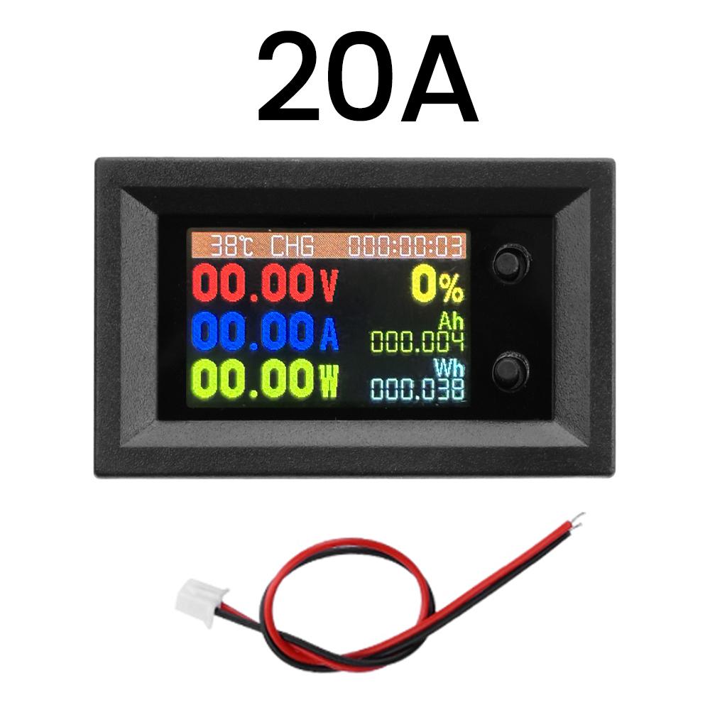 DC720 30V Digital Power Energy Voltmeter Ammeter Voltage Wattmeter Temperature Meter Electric Energy Frequency Meter 9 In1