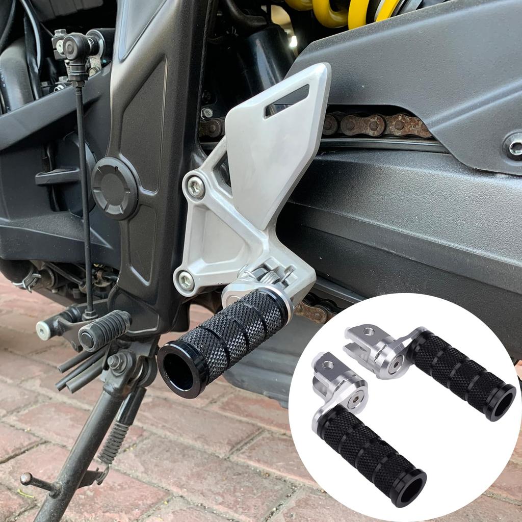 Adjustable Aluminum Steps for Suzuki GSX-S750 (2017-2024) with Non-Slip Multi-Steps (Black)