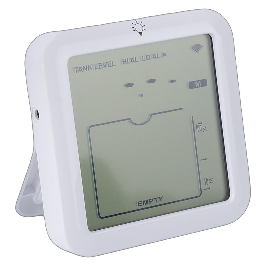 Smart Water Level Sensor Ultrasonic Meter for Flooding Leak Monitoring with High Low Alarm IP65 Waterproof for Home