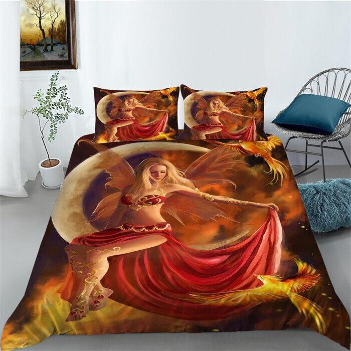 3D Printed Ultra-fine Fiber Bedding Set King Queen Bed Down Duvet Cover Pillowcase 2/3pc European and American Style Bed Cover Home Textile
