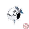 925 Copper Cute Animal Series Cat Dog Elephant Unicorn Bird Pendant Lucky Beads Fit Original Pantaro Charms Bracelet DIY Zircon