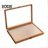 Velvet-lined Jewelry Holder Ring Storage Box, Durable Wood with Compartmentalized Design, Soft Travel Organizer Box Velvet Interior Multi-grid