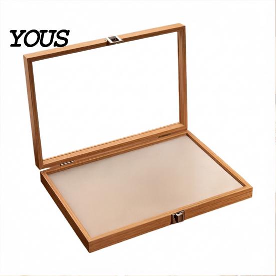 Velvet-lined Jewelry Holder Ring Storage Box, Durable Wood with Compartmentalized Design, Soft Travel Organizer Box Velvet Interior Multi-grid