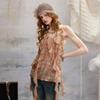 UNIFREE Tie-Dye Butterfly Print Chiffon Camisole