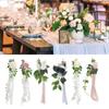 Wedding Chair Back Flower Artificial Lifelike Full Shape Rich Layers Elegant Rose Wedding Party Chai