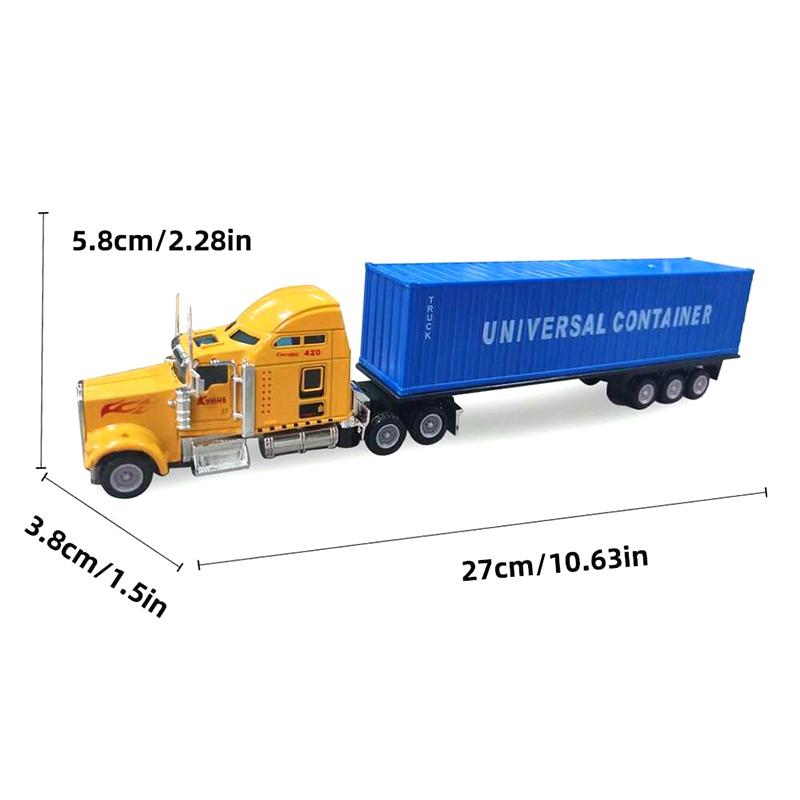 

1:65 American Alloy Container Truck With A Domineering Appearance And Vehicle Model Transport Model