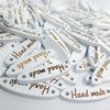 100 Pieces White Handmade Label Shaped Tags for