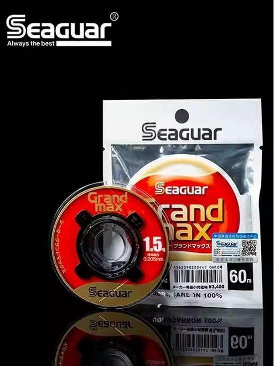 Seaguar Grand Max Red Label Карбоновый Поводочный Шнур, 60м Износостойкий Шнур для Приманок 2.5