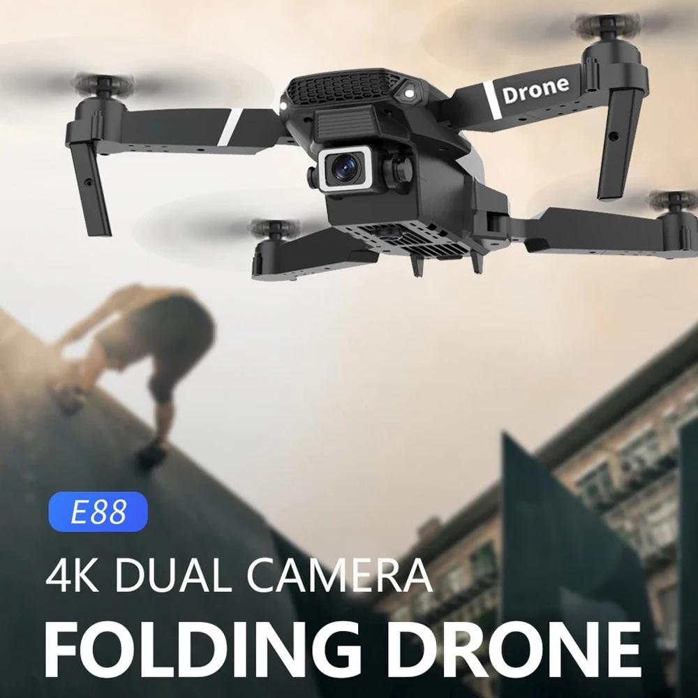 Professional E88 4K Wide Angle HD Camera WiFi FPV Altitude Hold Foldable RC Drone Quadcopter