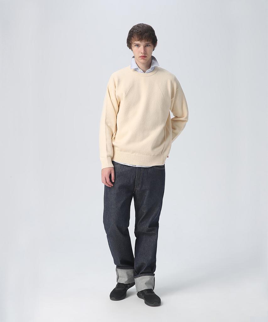 Beullumeol Pbt Wool Crew Neck Knit - Oatmeal Beige