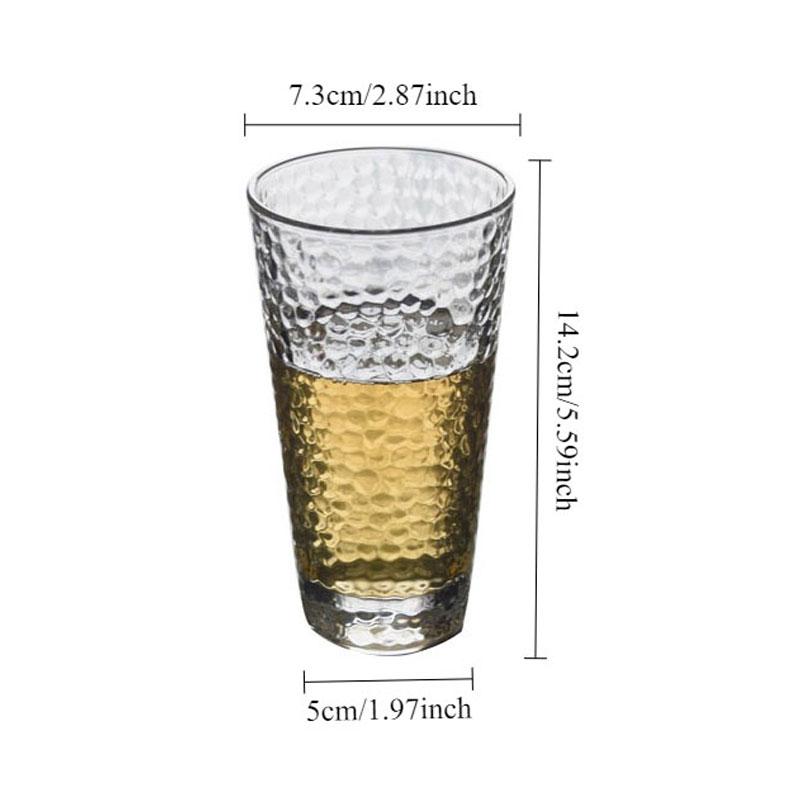 300ml/320ml/330ml/420ml Kreatives Barzubehör Luxuriöses Cocktailglas Gehämmertes Wasserglas Haushaltsmilchbecher Teetasse Klassisches Whiskeyglas