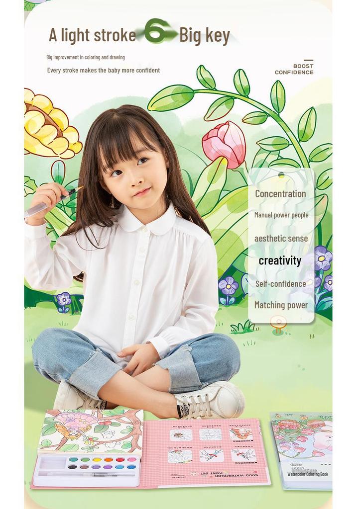 Kids' Creative Watercolor Book: DIY Doodle & Painting for Kindergarten