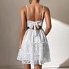 Women clothes European and American Lace Patchwork V-neck Backless Sling Sexy dresses for women