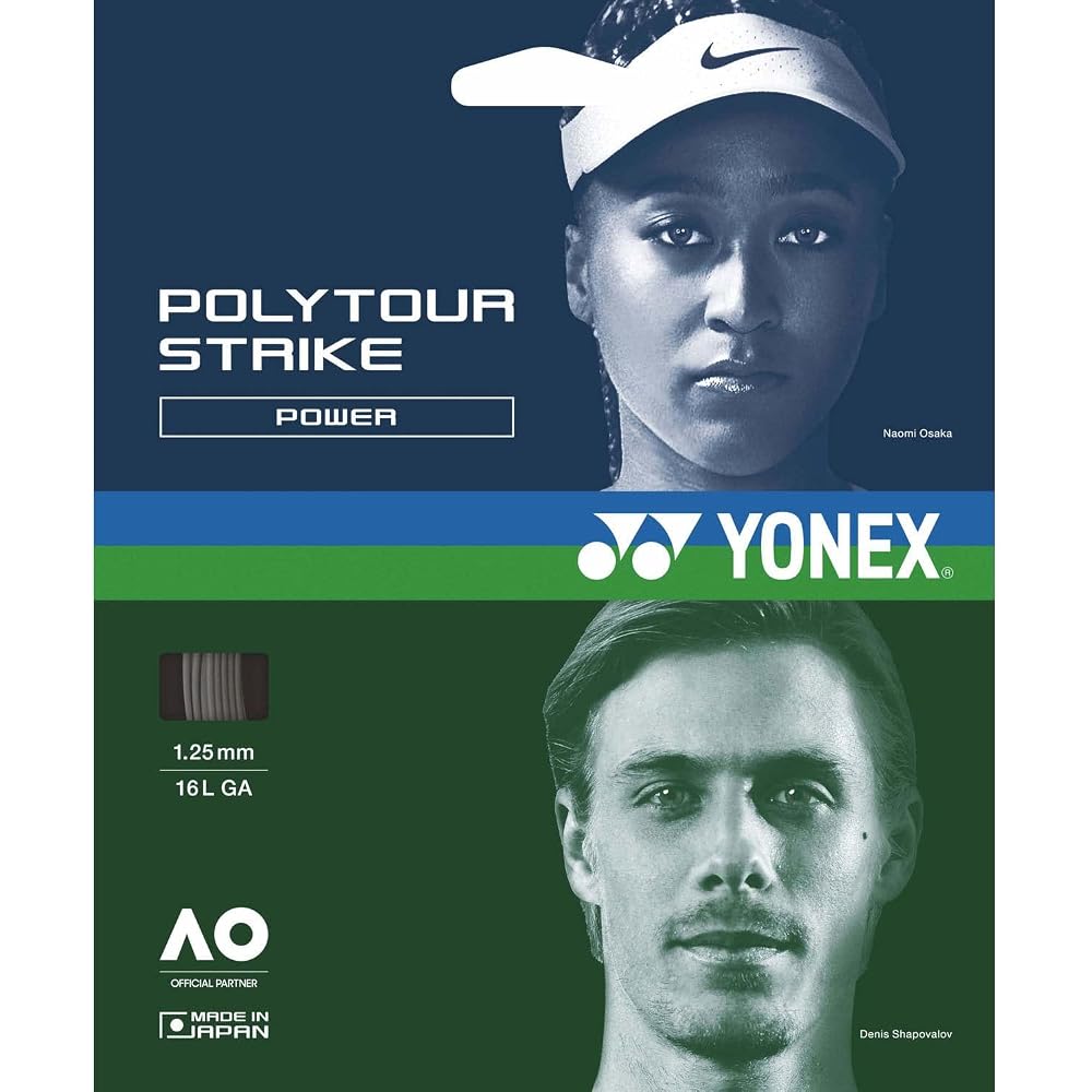 YONEX Poly Tour Strike Tennis Strings 120 (1.20mm) Iron Gray