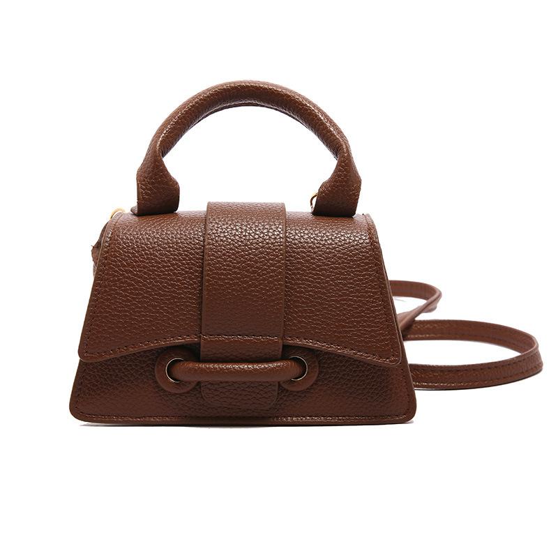 Pure Color Minimalist Handbag Fashionable Single Shoulder Crossbody Bag Women's Faux Leather Square Purse KTB