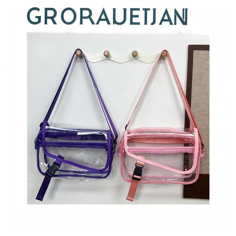 Klare PVC Umhängetasche Wasserdichte Transparente Umhängetasche Verstellbarer Riemen Große Kapazität Tasche Für Outdoor Reisen Täglichen Gebrauch