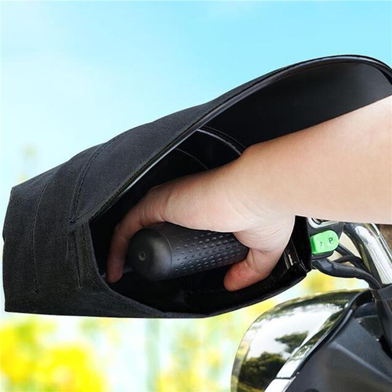 Motorcycle Handlebar Muffs Summer 3D Oxford Waterproof Sun Protection Gloves With Reflective Strip Design Motorcycle Gloves