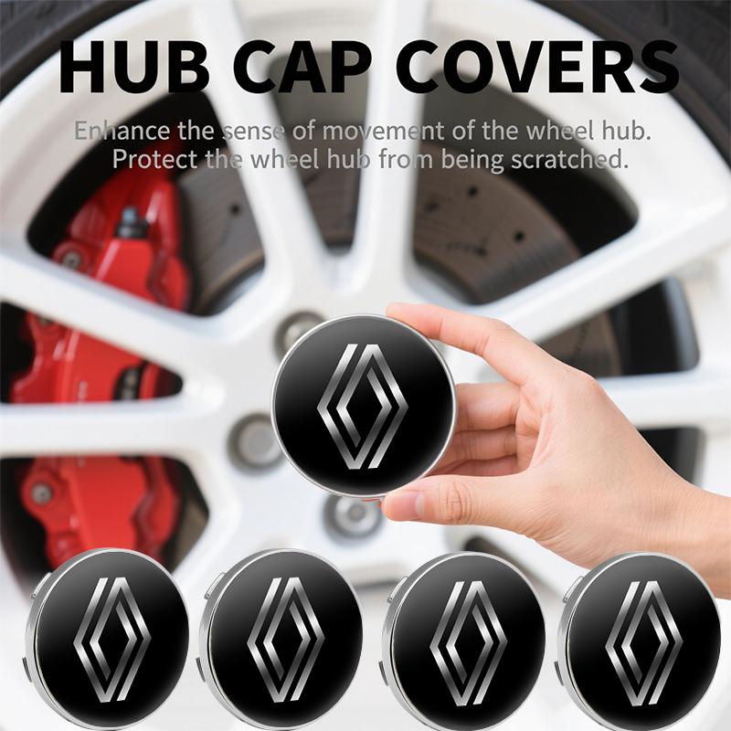 2026 Hot For Renault Hub Caps Auto 60mm Wheel Center Hub Cap Badge Decoration Accessories For Renault Koleos QM5 QM6 Scenic Mega