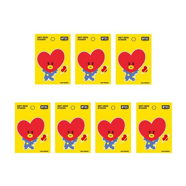 

Мягкая декоративная наклейка Line Friends BT21, Tata, 7 шт.